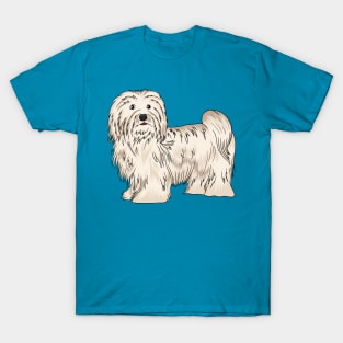 Havanese dog cartoon illustration T-Shirt